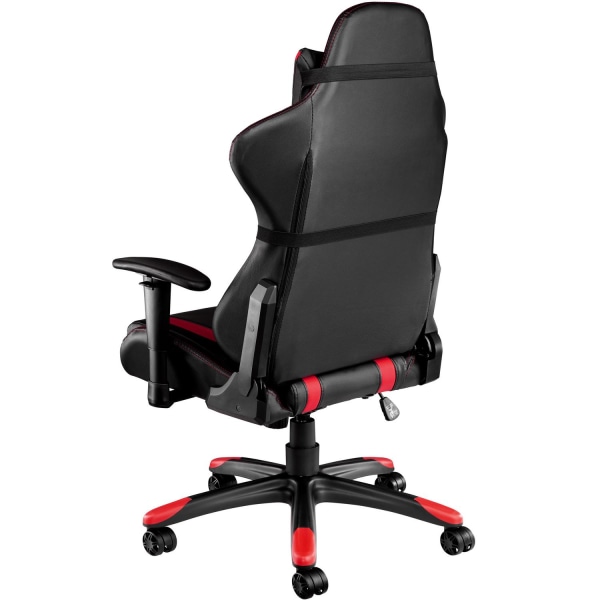 tectake Premium gamer stol -  sort/rød Red