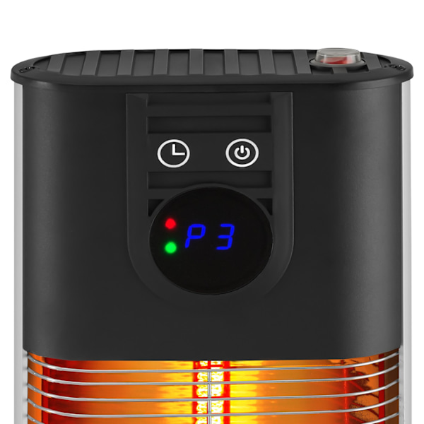 tectake Infrarød varmelampe Solaris Terra 1500W med timerfunktion Black