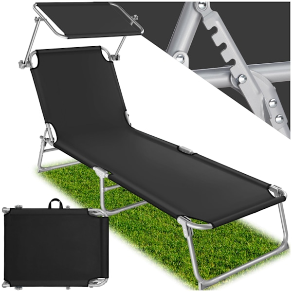 tectake Solseng 4-trin -  sort Black
