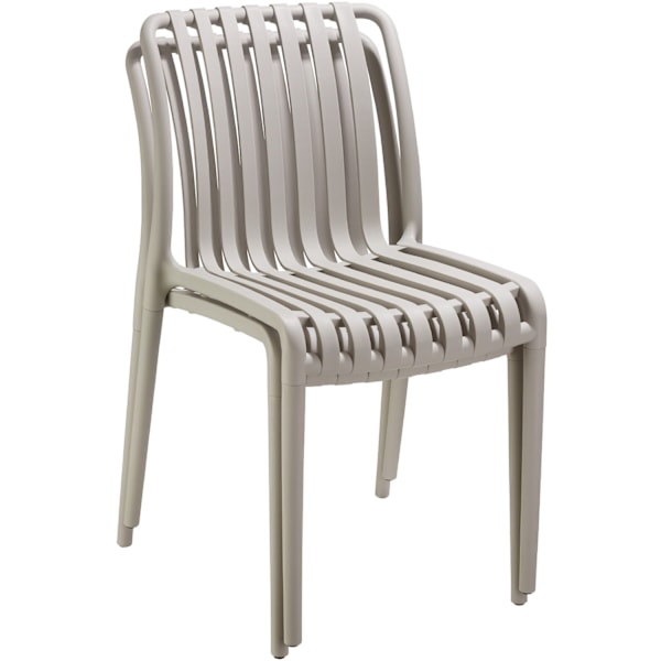 Havestole Alcudia, vejrbestandige, stabelbare - taupe,Sæt med 2 stk. taupe