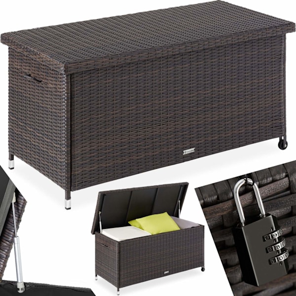 tectake Hyndeboks Kiruna, 270l -  brun Brown