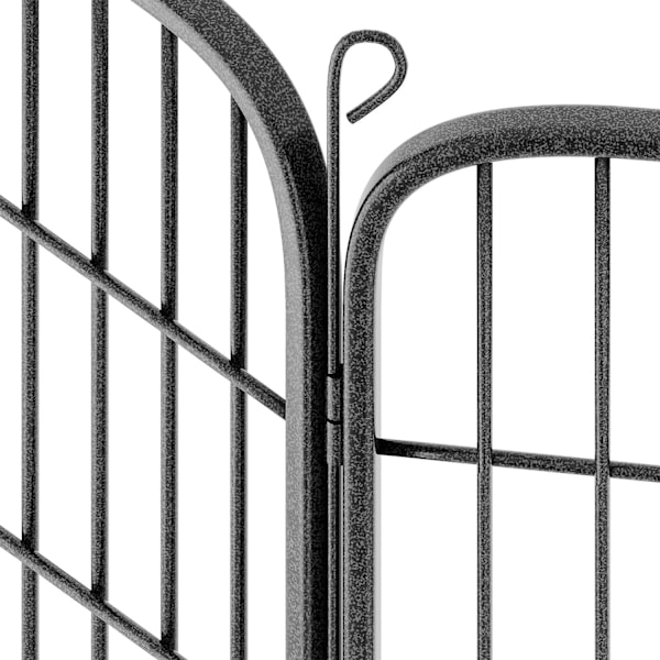 tectake Hvalpegård, 8-kantet - 100 cm 100 cm Grey