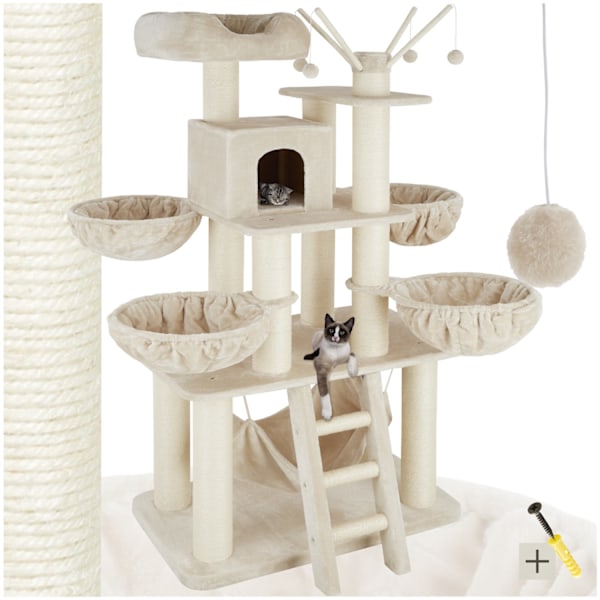 tectake Kradsetræ Gismo -  beige/hvid White