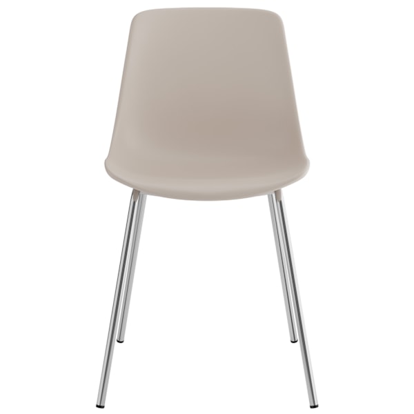 tectake Stol Mawe, ergonomisk, 120 kg -  taupe/krom taupe/krom