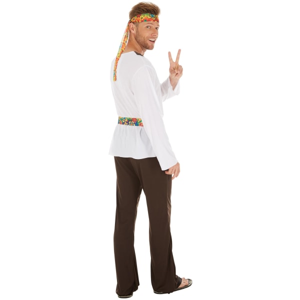 tectake Hippie Jimmy kostume White S