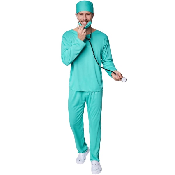 tectake Kirurg kostume Blue M