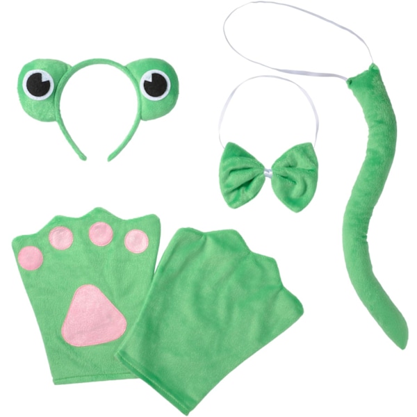 tectake Accessories-sæt Frø kostume Green one size