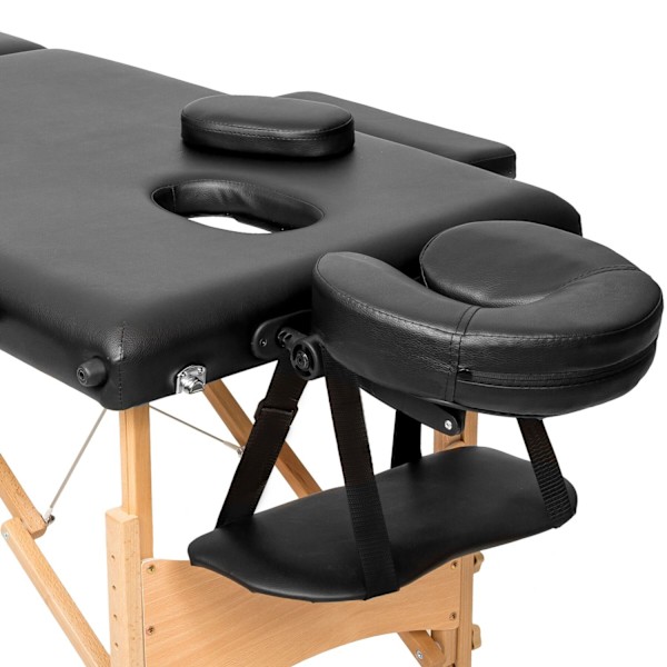 tectake Massagebriks med 3 zoner, polstring + taske -  sort Black
