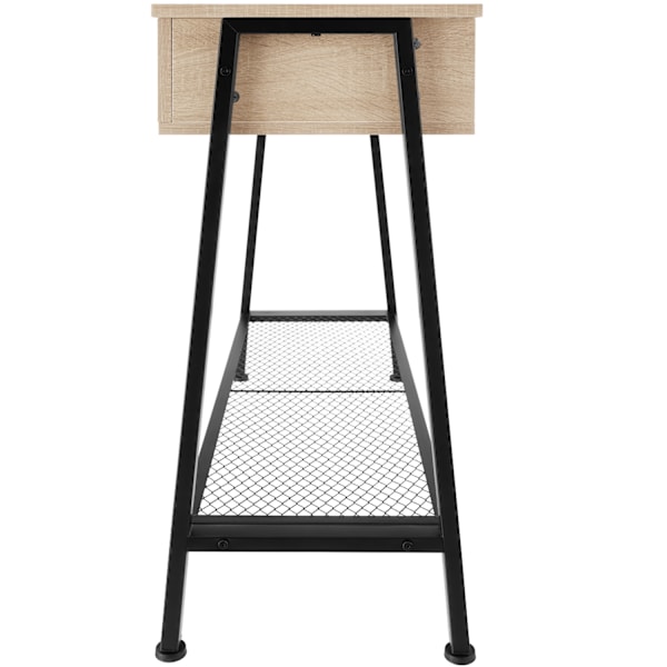 tectake Konsolbord Tralee 100x35x80,5cm -  Industrielt lyst træ, egetræ Sonoma Light brown