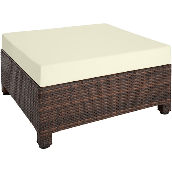 tectake Polyrattan loungesæt med aluminiumstel -  sort/brun Brown