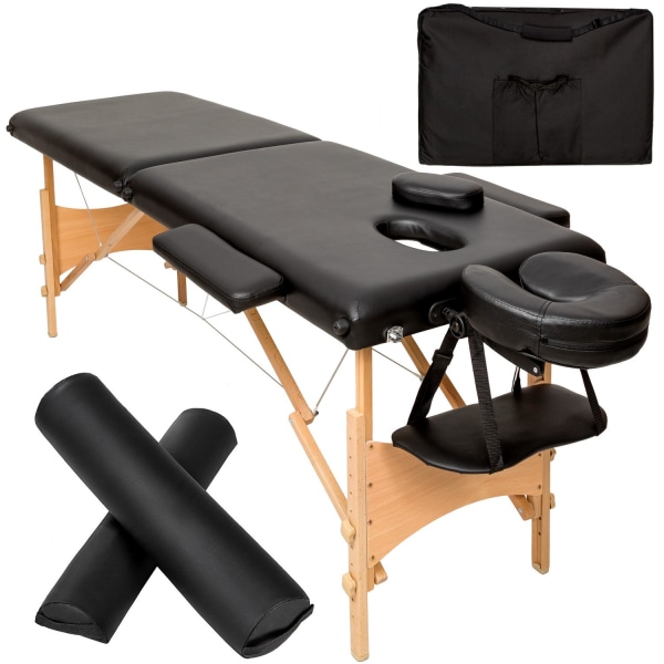tectake 2 zone massagebriks sæt Freddi med 5 cm polstring -  sor Black