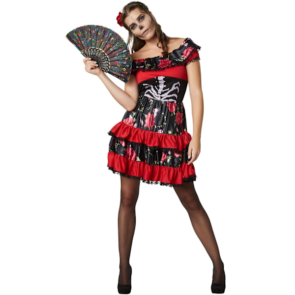 tectake Halloween Señorita kostume Red L