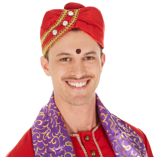 tectake Indisk kostume mand Red L