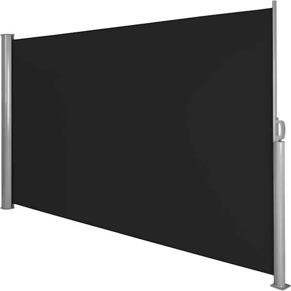 tectake Læhegn i aluminium og polyester - 160 x 300 cm Black