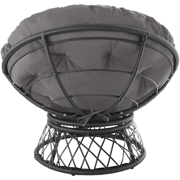 tectake Polyrattan havestol Gargano -  sort Black