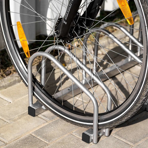 tectake Cykelstativ - 4 4 Silver