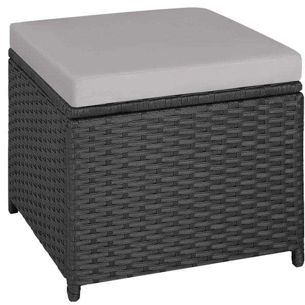 tectake Polyrattan havemøbelsæt Barletta -  sort Black