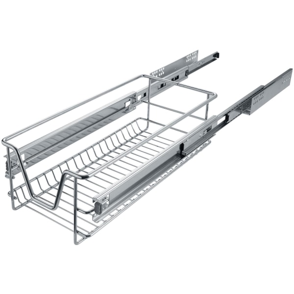 tectake Trådkurve, sæt med 2 stk. til køkken- og soveværelsesskabe - 30 cm 30 cm Grey