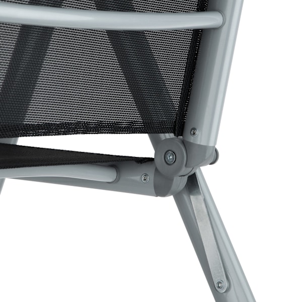 tectake Aluminium havemøbler, bord og 8 stole -  sølv Silver