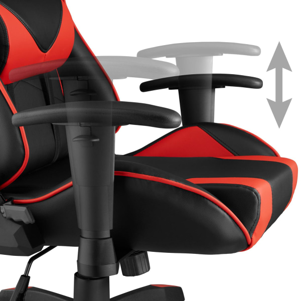 tectake Premium gamer stol Twink -  sort/rød Red