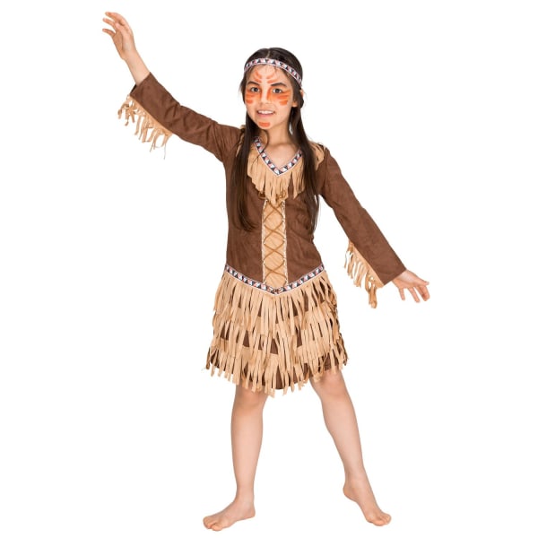 tectake Indianerprinsesse kostume Brown 128 (8-10y)
