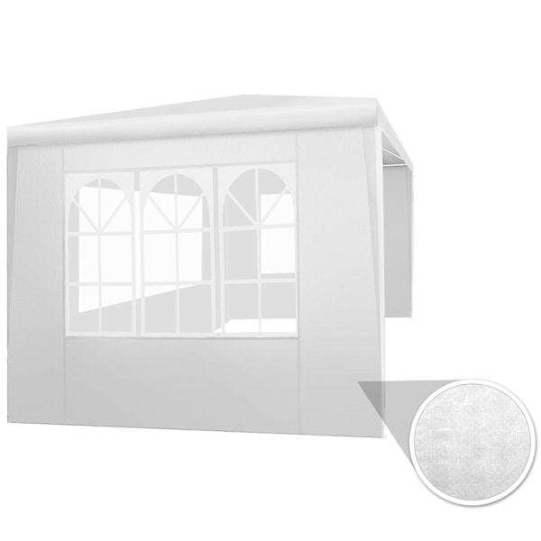tectake Havepavillon Baraban 3x3m med 3 sidepaneler -  hvid White