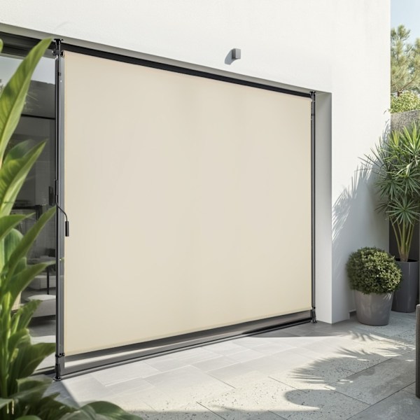 Klemmemarkise Taija med håndsving - 200 x 310 cm,beige Beige