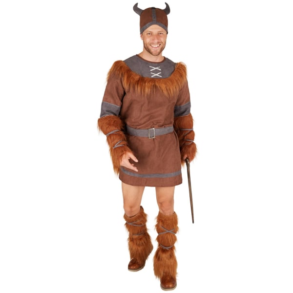 tectake Viking kostume mand Brown M
