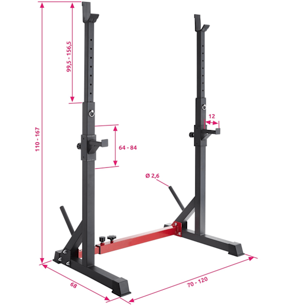 tectake Squat rack Apollo Black