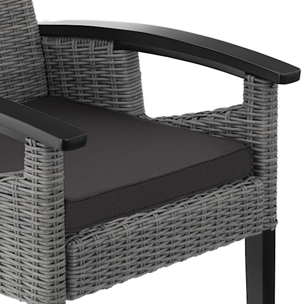 tectake Polyrattan havestol Rosarno -  grå Grey
