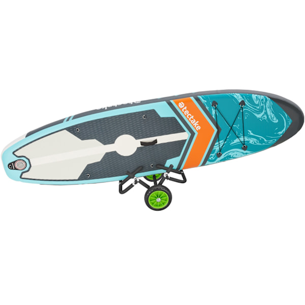 tectake Surfbræt vogn WaveWheel, foldbar, til 2 surfbræt Green