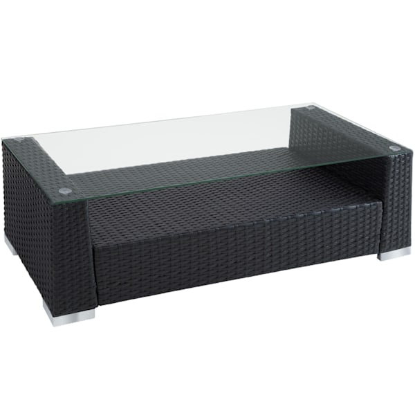 tectake Polyrattan loungesæt München -  sort Black