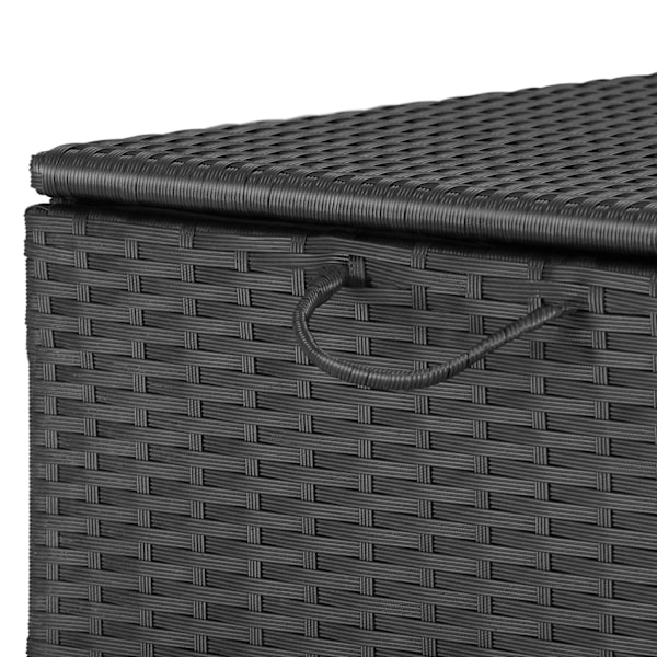 tectake Hyndeboks med aluminiumsramme og hjul 297L, 117x54x64cm -  sort Black