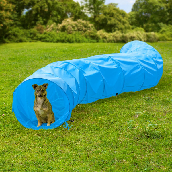 tectake Tunnel til dyr inkl. taske -  blå Blue