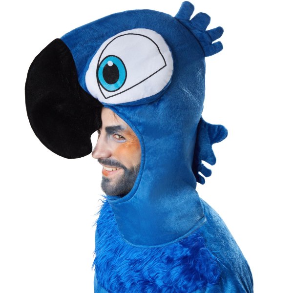 tectake Prægtig blå papegøje kostume Blue M
