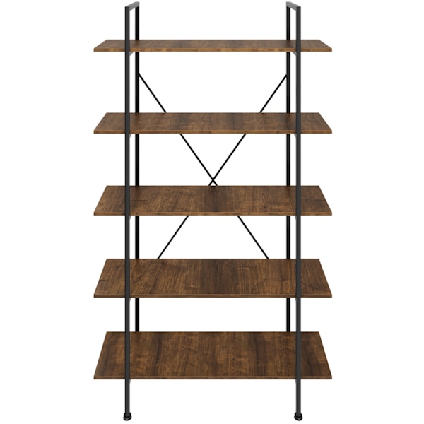 tectake Reol Glasgow 106 x 34,5 x 179,5 cm -  Industrielt mørkt træ, rustikt Dark brown