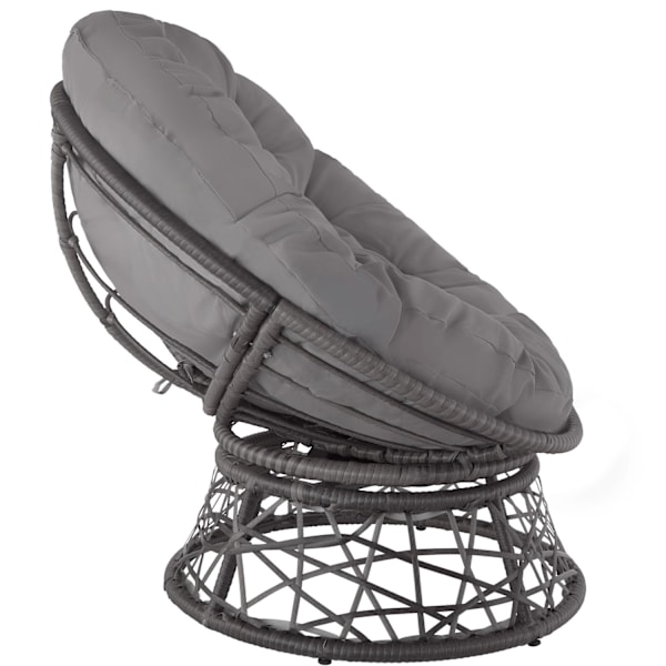tectake Polyrattan havestol Gargano -  grå Grey