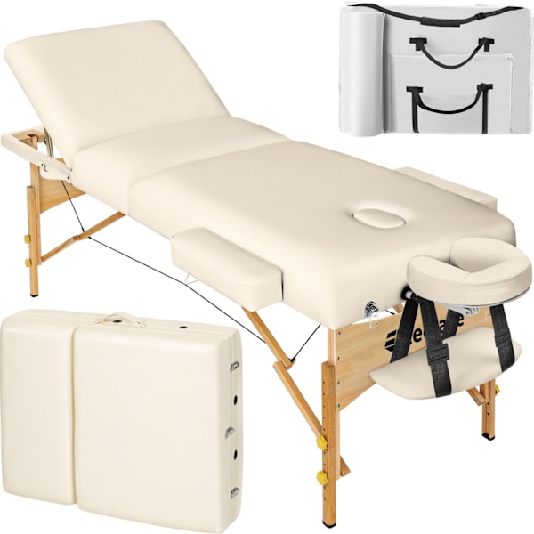 tectake Massagebriks med 3 zoner 10cm polstring + taske -  beige Beige