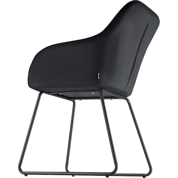 Spisebordsstol Jeane, velour - Velour sort/sort,Sæt med 4 stk. Velour sort/sort