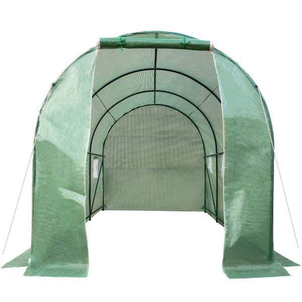 tectake Drivhus i tunnel-facon 343x200x200cm Green