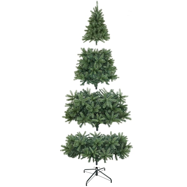 tectake Kunstigt juletræ Prancer, sprøjtestøbningsnåle - 230 cm 230 cm Green