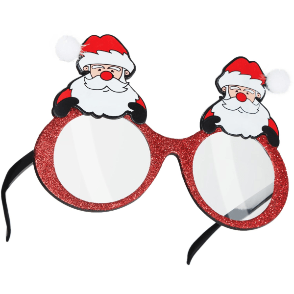 tectake Sjove briller julemænd White one size