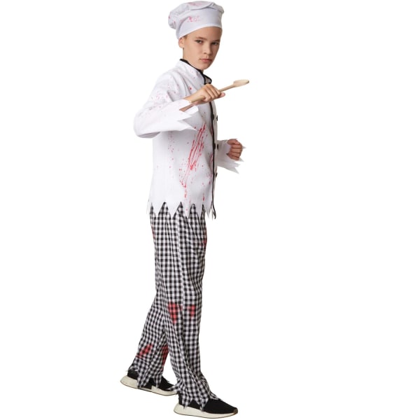 tectake Halloween kok børnekostume dreng White 152 (11-12y)