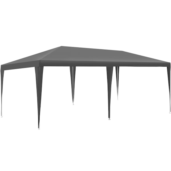 tectake Havepavillon Vivara 6x3m med 5 sidepaneler -  grå Grey
