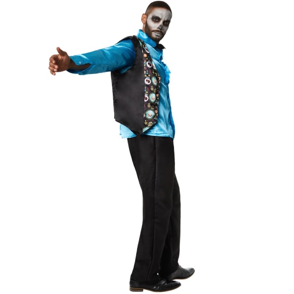tectake Halloween Disco king kostume Blue XXL