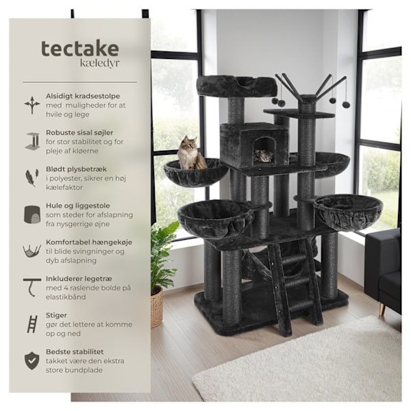 tectake Kradsetræ Gismo -  sort Black
