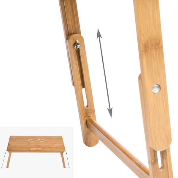 tectake Sengebord 72x35x26 cm Brown