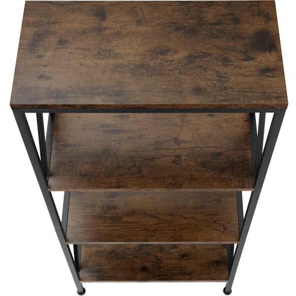 tectake Reol Barry 61,5x31,5x133,5cm -  Industrielt mørkt træ, rustikt Dark brown