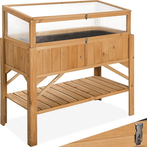 tectake Højbed med opsats 119x53x124cm Brown