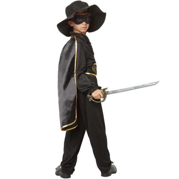 tectake Zorro børnekostume Black 152 (11-12y)